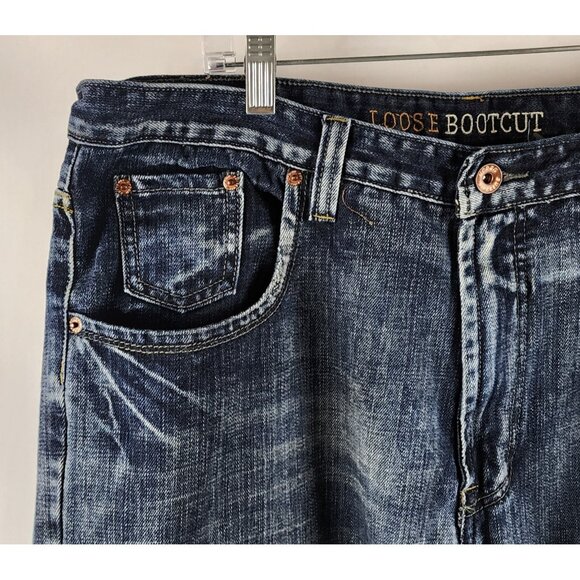 Urban Pipeline Urban Up Jeans Mens 38x30 Blue Loose Bootcut Denim - Picture 3 of 10